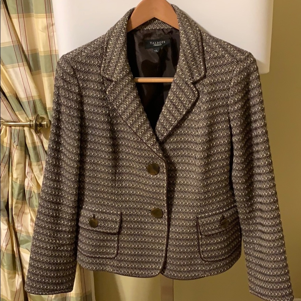 Classic Brown/Tan Tweed Wool/Cotton Jacket